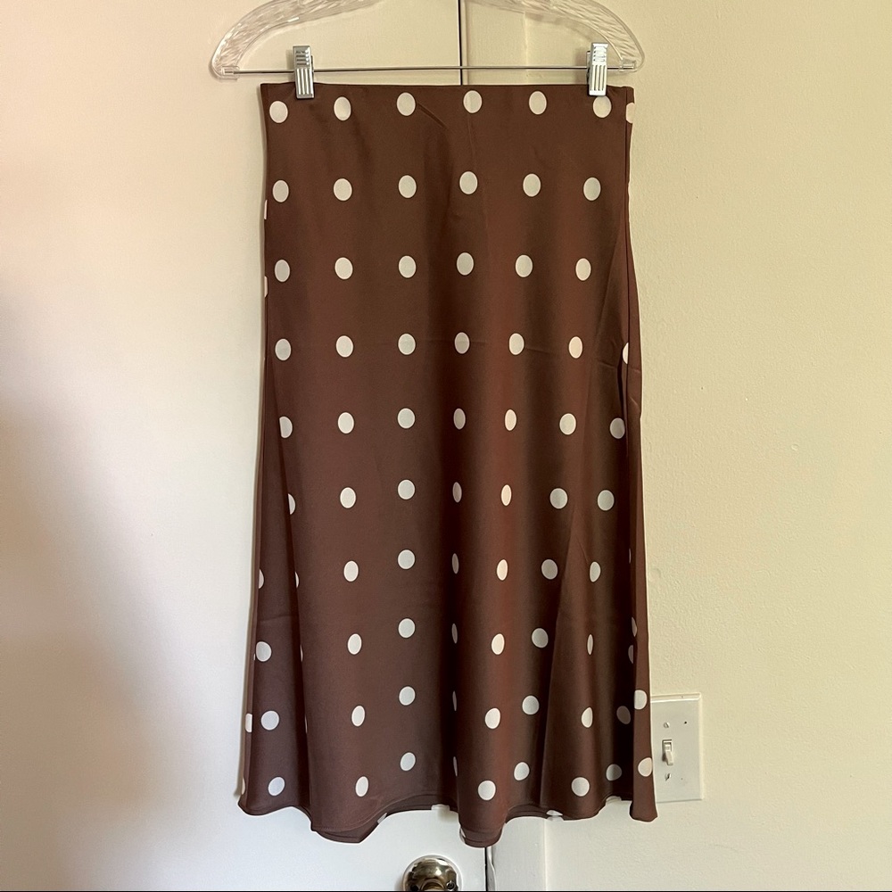 Polka Dot Silk Skirt